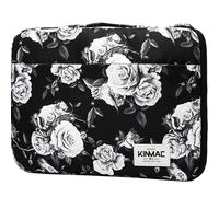 Kinmac 360° Full Cushioned Protective Water Resistant Laptop Sleeve case Bag For 15.6 inch and 16 inch Laptop (White Rose)
