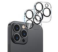 Kinmiee Camera Lens Protector for iPhone 15 Pro Max 6.7-Inch and iPhone 15 Pro 6.1-Inch, 9H Tempered Glass, Not Affect Night Shot, HD Clear, 2-Pack