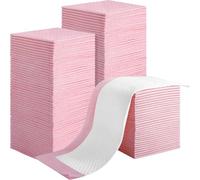Kinmsito Pack of 100 Disposable Changing Mats, 33 x 45 cm, Baby Changing Mat for On the Go, Incontinence Mat, Disposable Baby Changing Mat, Pink