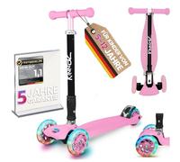 Kinnaz Two Children's Scooter from 5-12 Years LED Wheels, Foldable, Grows with Your Child