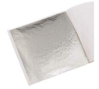 KINNO Gold Leaf Sheets for Art, 100 Sheets Light Champagne Silver Foil Multipurpose for Home, Wall, Frame, Ceiling, Furniture Decoration, 3.15 by 3.35 Inches