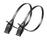 Kinoco 2-Pack 3-Digit Combination Cable Locks, Adjustable Zip Tie Style for Bike Racks, Motorcycle Helmets, Sports Equipment & Cabinets, Black