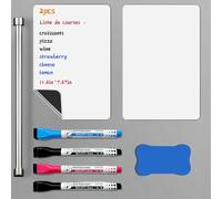 kinoco A4 Magnetic Whiteboard Sheet | Reusable Dry Erase Board with 4 Markers, Magnetic Eraser Kitchen, Office, Home Use | for Memos, Notes, Lists, Menus (A4 Size) (7-Piece Set)