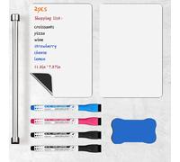 kinoco A4 Magnetic Whiteboard Sheet | Reusable Dry Erase Board with 4 Markers, Magnetic Eraser Kitchen, Office, Home Use | for Memos, Notes, Lists, Menus (A4 Size)