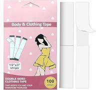 kinoco Boob Tape & Double Sided Body Tape (100 Pack) - Clear Fashion Tape for Clothes, All-Day Strong Hold, Hypoallergenic, Invisible on All Skin Tones & Fabrics