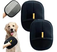 kinoco Pet Hair Removal Gloves, 2-Pack, Electrostatic Washable Gloves for Dogs and Cats, Reusable Fur Remover for Furniture and Car Seats