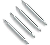 kinoco Watch Strap Spring Bars, Double Flanged Replacement Pins, 18mm/20mm/22mm, 6-Pack, Silver