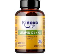 Kinoko Life Vitamin D3-K2 With Omega 9 200 Capsules