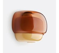 Kinoko Wall Light in Coloured Glass Amber