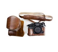 kinokoo Case for Fujifilm X-T30 III X-T30 II X-T30 X-T20 X-T10 Camera with 16-50mm -18-55mm Lens, PU Leather Fuji XT30 III/XT30 II/XT30/XT20/XT10 Protective Case with Shoulder Strap - Coffee