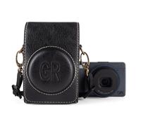 kinokoo Case for Ricoh GR IV, PU Leather Texture Protective Cover for Ricoh GR/GR III/GR IIIX/GR IV Digitals Cameras with Adjustable Shoulder Strap - with Belt Loop on the Bag Back - Black