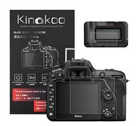 kinokoo D7500 Screen Protector + Top Screen Protector, 0.25 mm 9H HardnessTempered Glass Film for Nikon D7500 Digital Camera (2 pack)