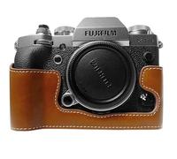 kinokoo Fuji X-T3 Camera Case, Half Case for Fujifilm X-T3 Bottom Cover Protective Case (Brown)