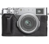 kinokoo MUZIRI Fuji X200VI Case, Genuine Leather Protective Half Case Compatible for Fujifilm X200VI Camera - with Opening Bottom and Hand Grip Design - Black