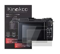 kinokoo Screen Protector for Canon EOS M3/M10/100D/Rebel SL1 camera 0.25mm 9H Hardness Tempered Glass Film for Canon PowerShot G1 X Mark II camera-Bubble Free& Anti-Scratch&Anti-Finger Print (2 Pack)