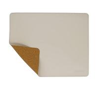 KINOPREV Leather Mouse Pad - Wood Mouse Pads with Stitched Edge,PU Non-Slip Mouse Mat,Double Side Mousepad,Waterproof Gaming Mouse Pad for Desk,Laptop,Office & Home,10.2" x 8.3",1 Pack (Beige)