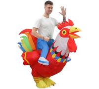 KINQUINN Inflatable Costume Adult Rooster Ride On Chicken Costume,Halloween Costumes Blow up Costumes