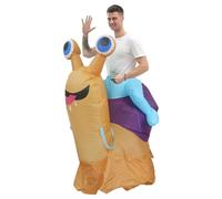KINQUINN Inflatable Snail Costume Adults,Blow Up Snail Costume for Halloween Mardi Gras Party,Funny Cosplay Costume