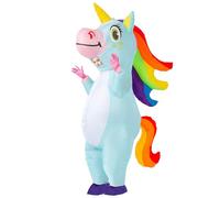 KINQUINN Unicorn Inflatable Costume Full Body Air Blow-up Deluxe Halloween Costume - Adult Size