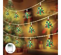 KINREECELL 10ft/3m 20LED Christmas Tree String Lights, Battery Operated, 2 Modes Fairy Lights for Christmas, Winter, Weddings, Birthday Parties, DIY Home Mantel Decoration (Warm White)
