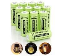 KINREECELL 2/3AAA Solar Battery, 2/3AAA 400 mAh Ni-MH Battery with High Capacity, 2/3AAA 1.2 V Battery with Low Self-Discharge for Outdoor Solar Lights (2/3AAA 400 mAh Pack of 12)