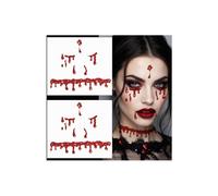 Kinretixia 2 Pack Vampire Face Jewels, Vampire Costume for Women, Vampire Accessories, All-in-One, Self-Adhesive Festival Devil Accessory, Halloween Costumes