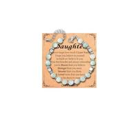 Kinretixia Bracelet For My Daughter, Gift Ideas From Mum, Handmade Bracelet With Amazonite And Moonstone, Adjustable For Every Wrist, Loving Gift