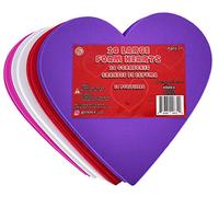 KINREX Valentine's Day Foam Hearts - Multicolor Large Foam Heart Shapes for Girlfriend, Boyfriend, Kids & Adults - Valentine Decor Creative Heart Cut-Outs - 6" - 20 Pieces