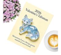 kinrguiyuez 2026 Valentine's talismans: Moonstone foxs,symbol Of Gentle Warmth And Sweet Affection,Hand Carved Valentine's Day Gift,supportive Gift,for Your Partner And Friends.
