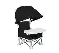 kinrguiyuez Baby Folding Dining Chair, Travel Seat with Tray for Toddler, Foldable Baby Seat with Sun Canopy for Home Outdoor Picnic Travel Lawn Camping Beach