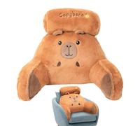 kinrguiyuez Capybara Reading Cushion For Bed,Capybara Design Ergonomic Backrest,Plush Cushion, Back Cushions, Reading Cushions With Neck/Arm Support,Backrest Relaxing, Watching