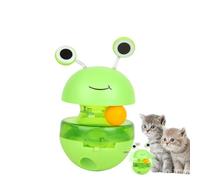 kinrguiyuez Cat Treat Dispenser - Treat Puzzle Toys For Cats,Frog Shaped Interactive Slow Feeder Automatic Teaser Hunting Play Enrichment For Outdoor And Indoor