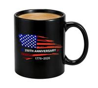 kinrguiyuez Coffee Cup - 350ml Ceramic 250th Commemorative - 250th America Mug Drinking Cup - for Soldier Adults Family Tea Water Milk Celebration Party Gatherings Home Office