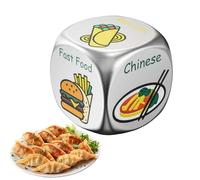 kinrguiyuez Colorful Date Night Food Decision Dice,Food Dilemma Decision Metal Dice,Colorful Dinner Dices For Adults,Gag giftss,Valentines Day giftss,for Him Her Boyfriend Husband Wife