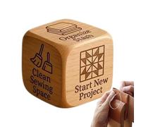 kinrguiyuez Decision Dice for Quilting | Knitting Tasks Dice | Interactive Engraved Tasks Tool for Sewing Quilting Knitting Crocheting Weaving Winding Home Studio Workplace