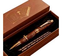 kinrguiyuez God’s Blessing Commemorative Pen,engraved With Scripture, Comes In Beautiful Gift Box,Cross Design & Luxury Box For Men & Women, Faith giftss,for Believers