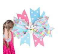 kinrguiyuez Hair Bows for Kids, Girls Bows Hair Accessories Bow Clips for Women, Cute Bunny Dot Ribbon Hairpin, Fashion Barrettes for Toddler Kids Teens