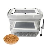 kinrguiyuez Silkworm Breeding Case,Silkworms Poop Filtering Case - with Tweezer and Cleaning Brush Mealworm Keeper Box,for Sugar Glider Lizard Frog Amphibian Small Pets