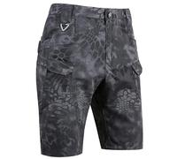 KINROCO Men Tactical Hiking Shorts Summer Combat Cargo Shorts Outdoor Hiking Hunting Shorts with Pockets(Size:XXL,Color:Black Python)