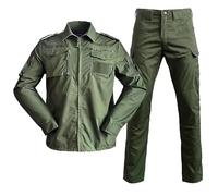 KINROCO Mens Tactical Uniform Outdoor Hunting Trekking Camping Military Combat Hiking Jackets and Trousers Set(Size:XL,Color:Green)