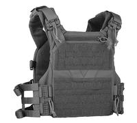 KINROCO Tactical Airsoft Vest Quick Release Hunting Military Carrier Vest Adjustable Molle Combat Vest for Airsoft Paintball(Size:One Size,Color:Grey)