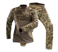 KINROCO Tactical Camouflage Suit Men's Combat Shirt Trousers Military T-Shirt Paintball Clothing Uniform for Airsoft Paintball Hunting(Size:XXL,Color:CP)