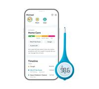Kinsa Smart Thermometer for Fever - Digital Medical Baby, Kid and Adult Termometro - Accurate, Fast, FDA-Cleared Thermometer for Oral, Armpit or Rectal Reading - QuickCare