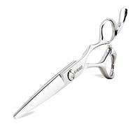 KINSARO 5.5" Barber Scissors Hair Scissors Professional Hair Shears Cutting Shears Japan 440C Silvery Convex Blades