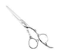KINSARO Professional 5.5 Inch Hair Scissors, 440C Barber Shears, Sharp Haircut Scissors, Rose Handle, Japanese Style, Silvery