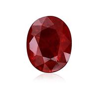 KINSHU GEMS 7.25 Carat Natural Ceylon Mined Super Quality Burmese Ruby (Manicure Stone) Lab Certified Precious Loose Gemstone for Men and Women, Natural Lab Certified