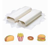 Kinsinder 100pcs Cake Wax Paper, Food Wrapping Paper, Waterproof Wax Paper, Oilproof Cake Wrappers, Gift Wrapping Paper for Crafting Cheese Nougat Chocolate (White)