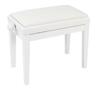 KINSMAN ADJUSTABLE PIANO BENCH - POLISHED GLOSS WHITE