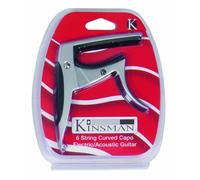 Kinsman KAC303 Electric/Acoustic Guitar Curved Capo - Silver