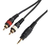 Kinsman Standard Soundcard Cable ~ 3.5mm Stereo/2 x Phono ~ 10ft/3m